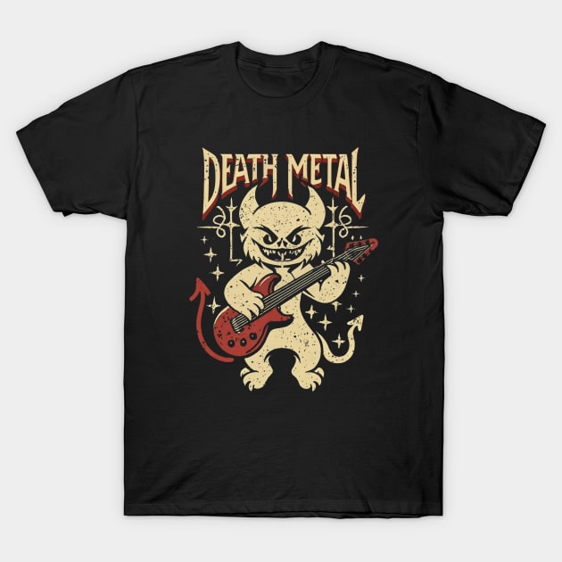 Death Metal Satanic Baphomet Cat T-Shirt by Aldrvnd